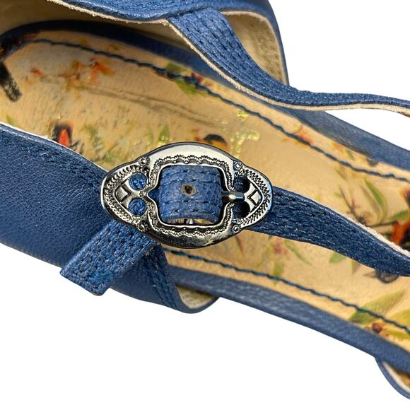 Anthropologie Miss L Fire Dusty Begonia T-Strap Heels 39 or 8.5 - Picture 5 of 6